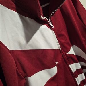 Character Hero Japan Red and White XL Zip-Up Jacket
